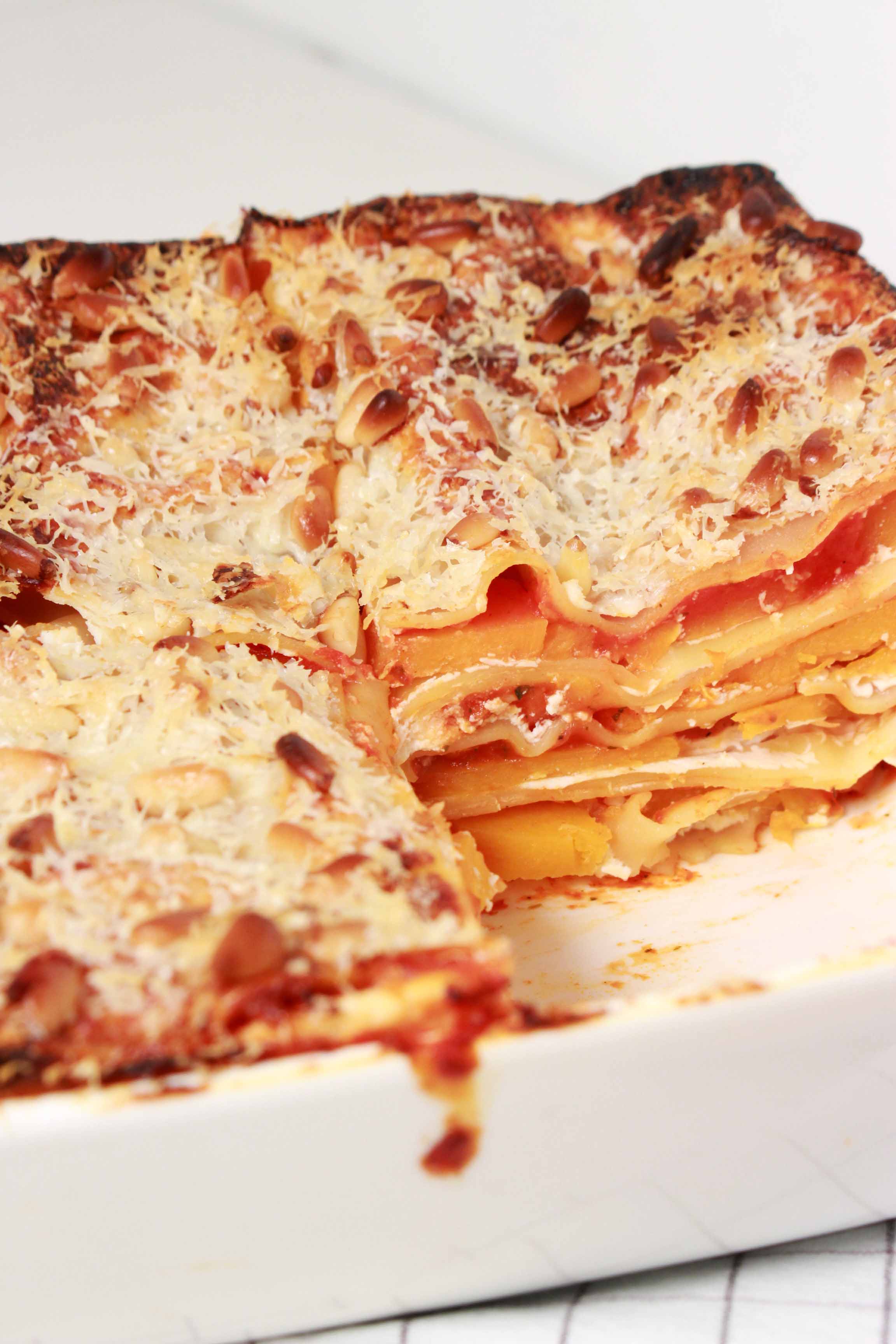 lasagne met pompoen
