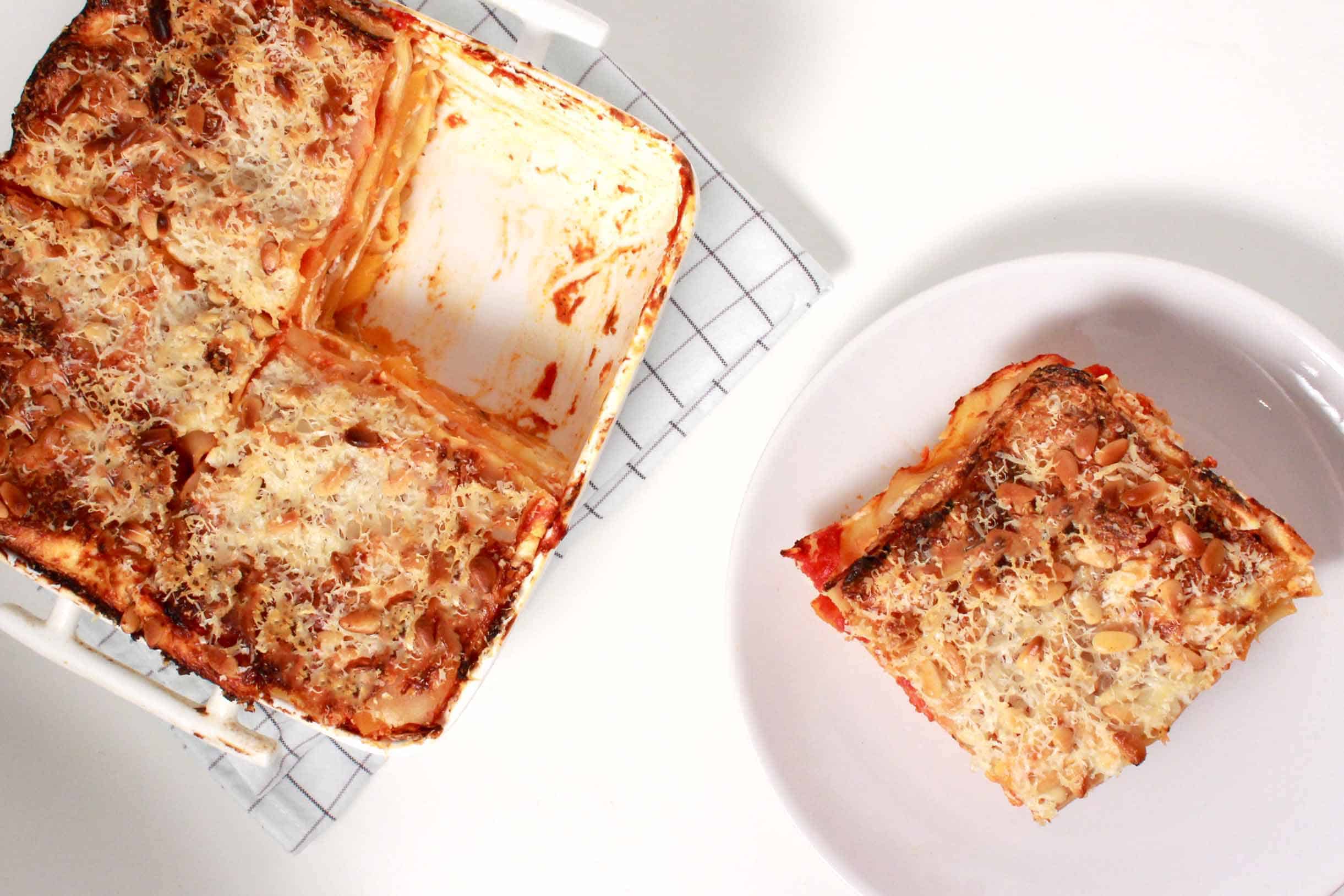 lasagne met pompoen