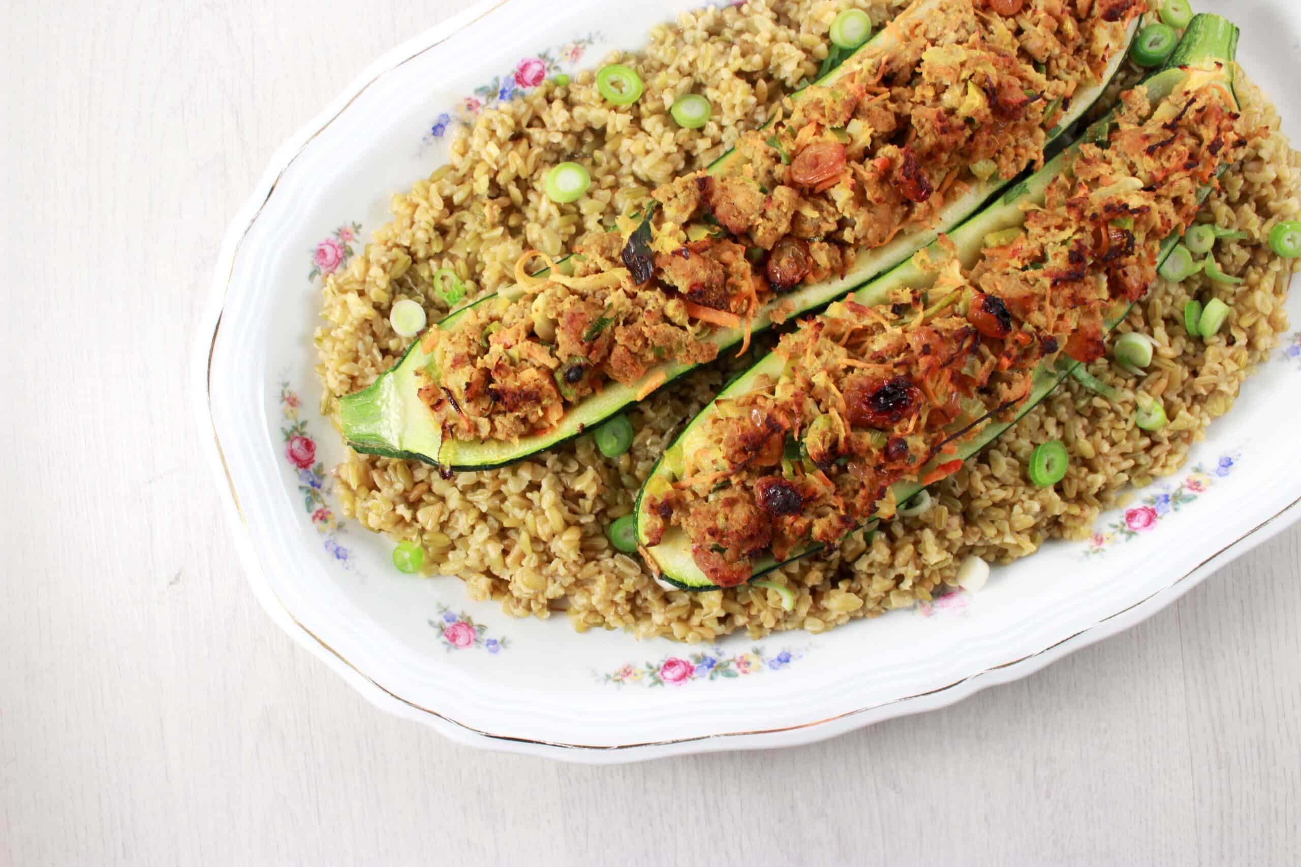 oosterse gevulde courgette