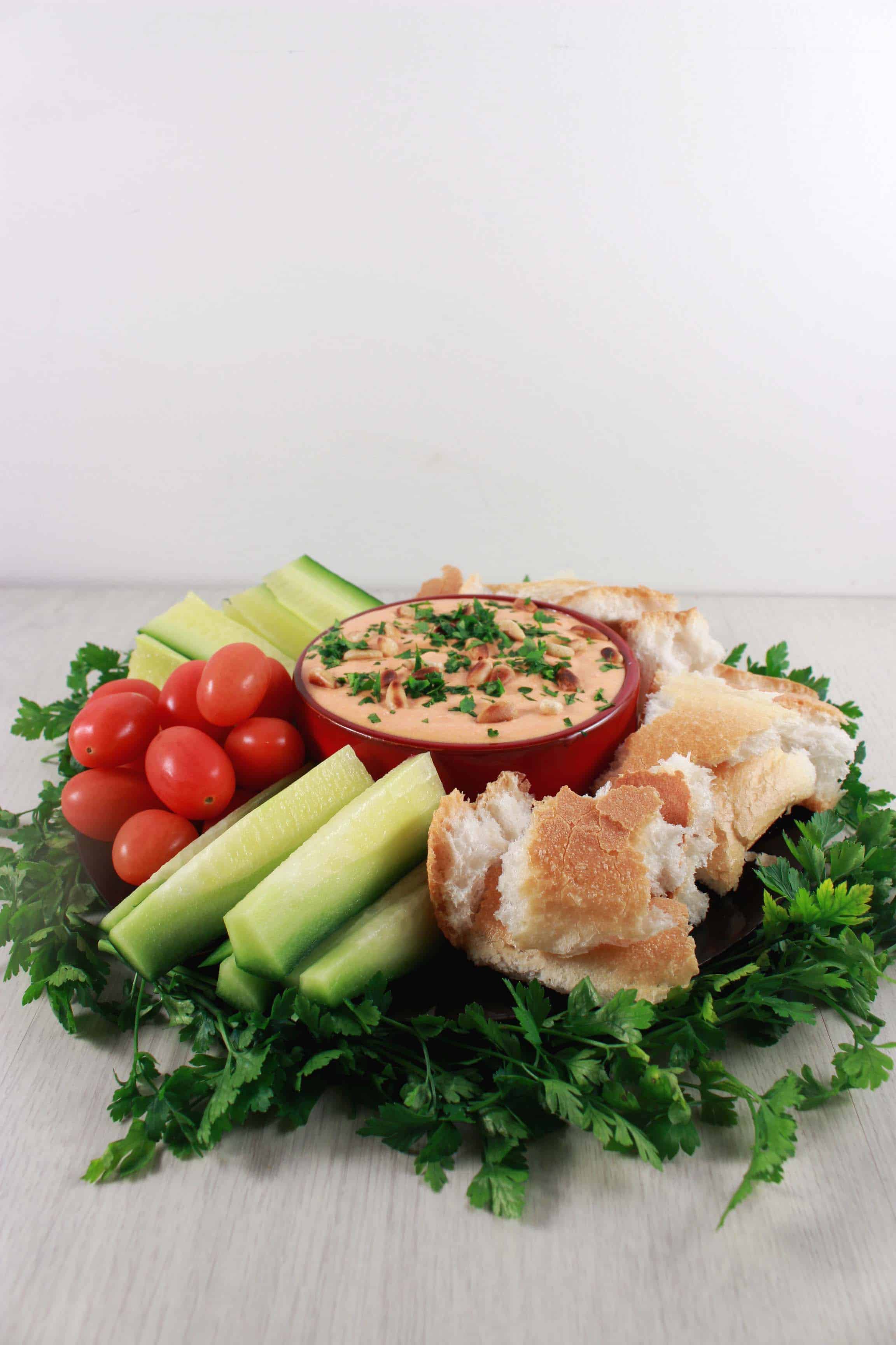 dip met geroosterde paprika