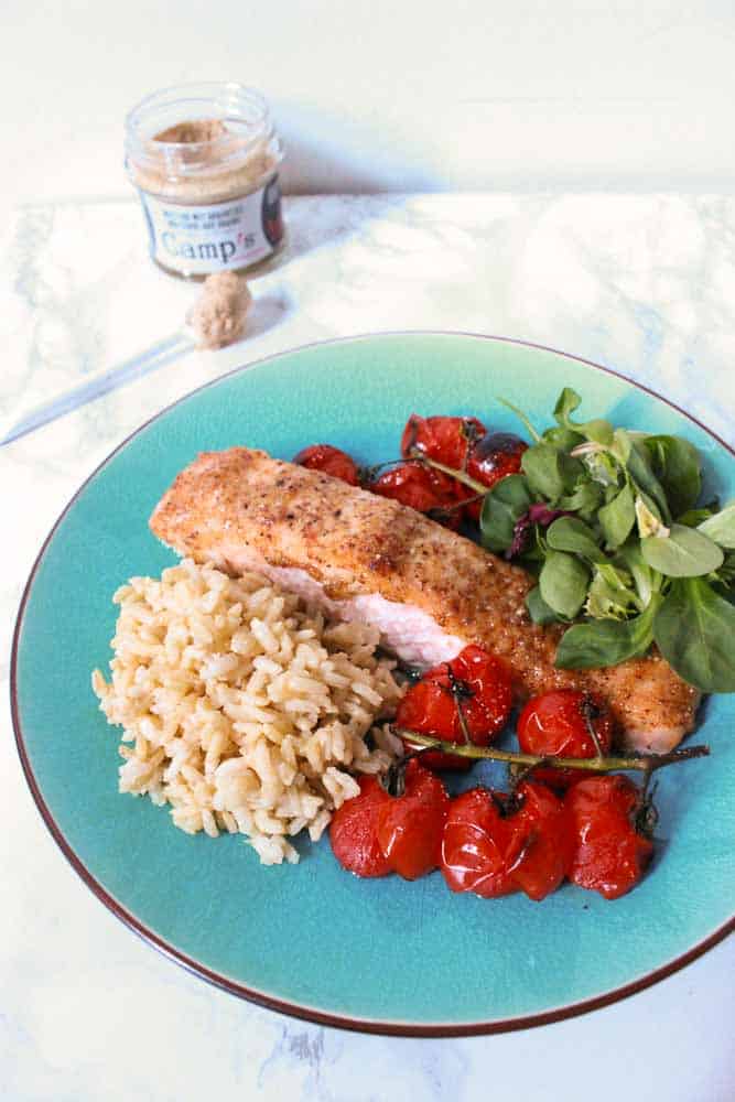 zalm met geroosterde tomaten
