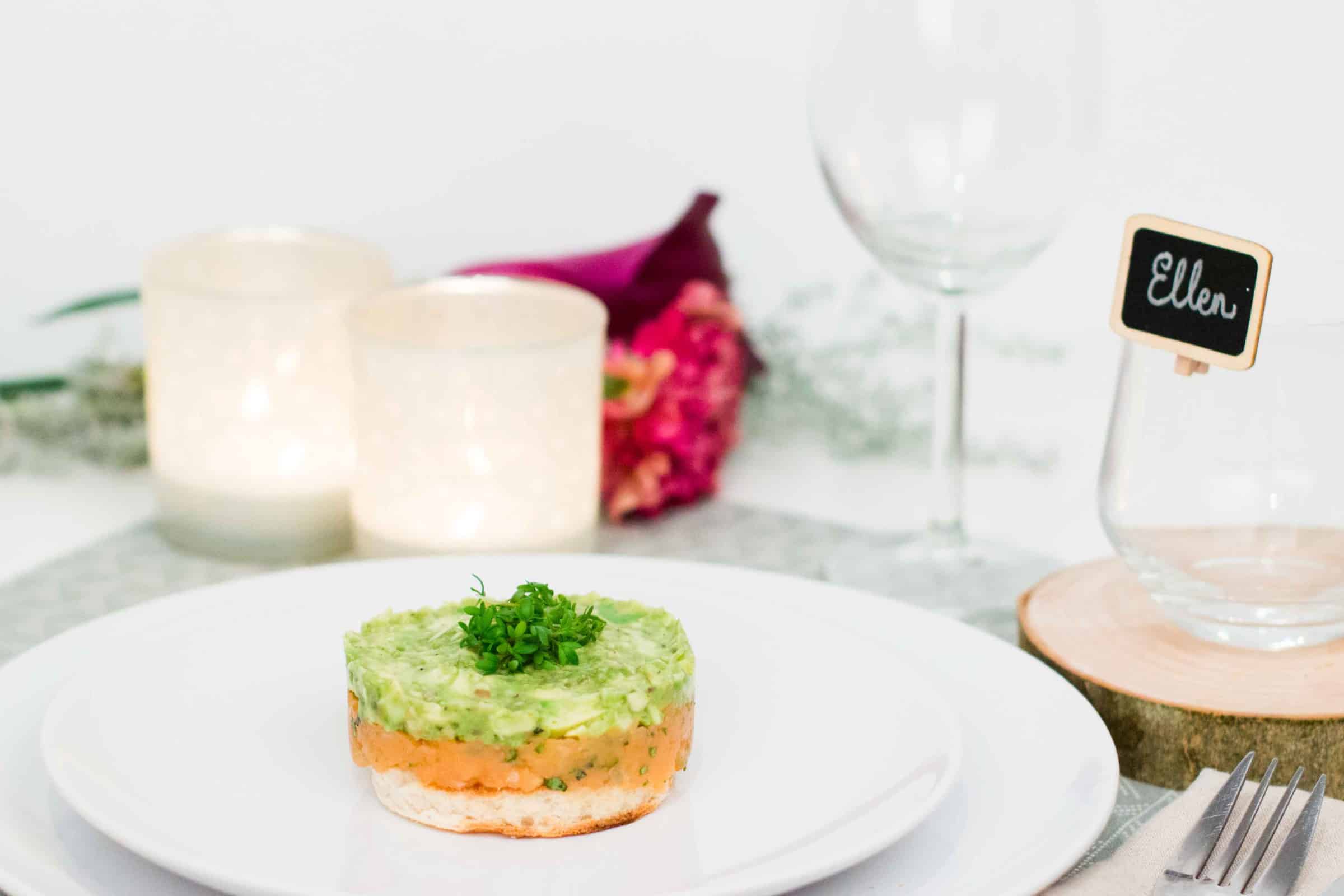 torentje van zalm en avocado