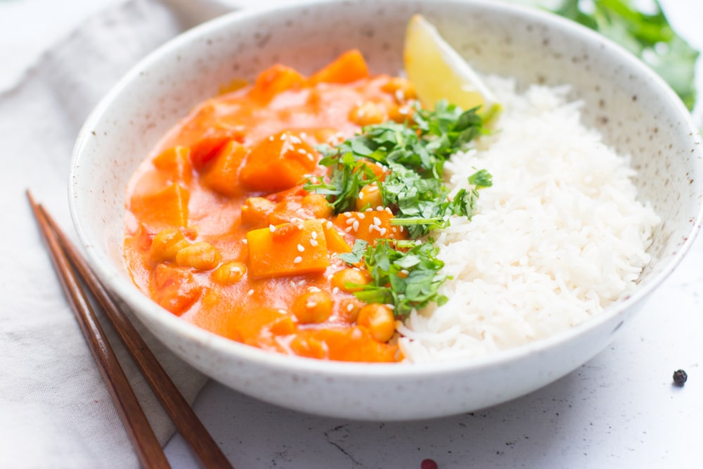 curry met pompoen