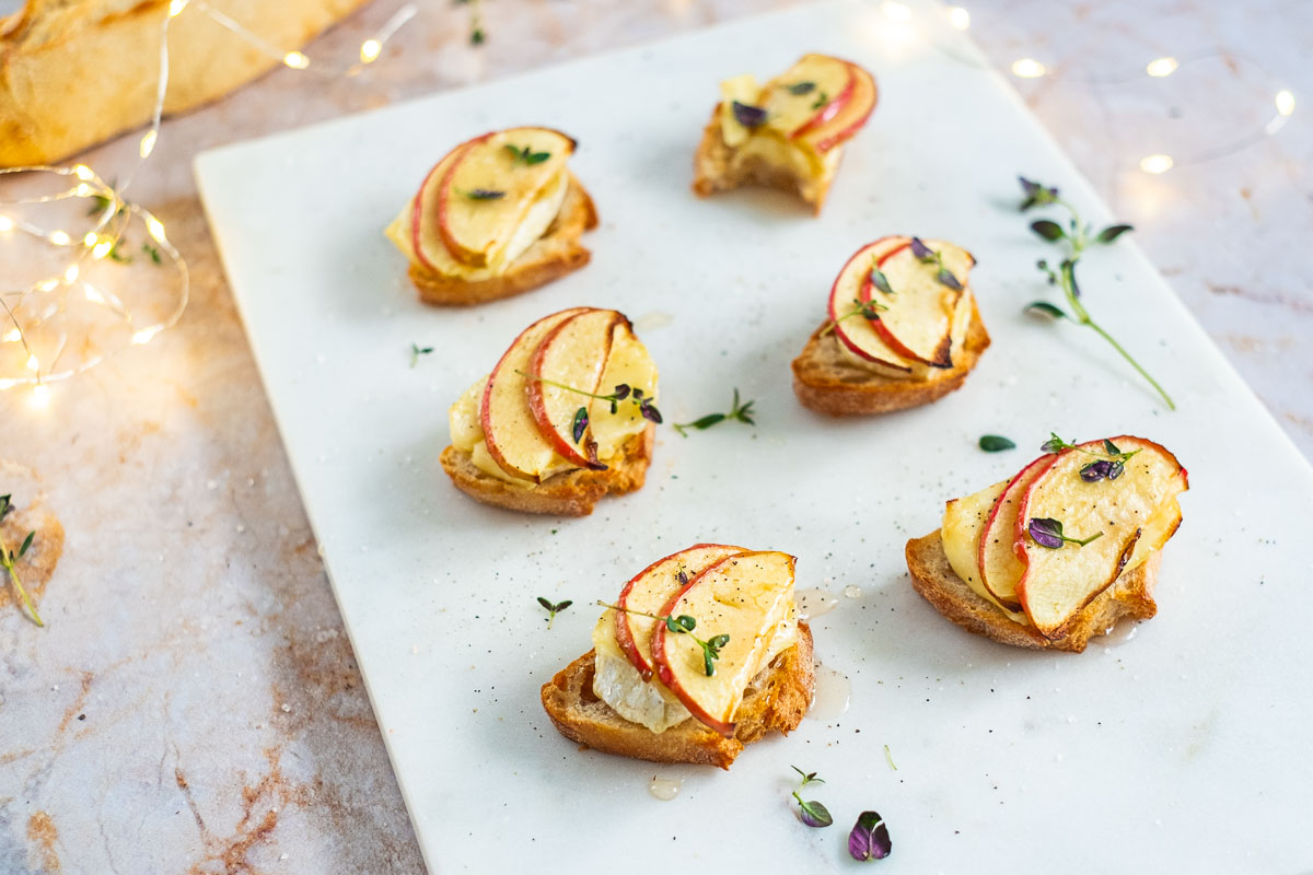 bruschetta met brie en appel