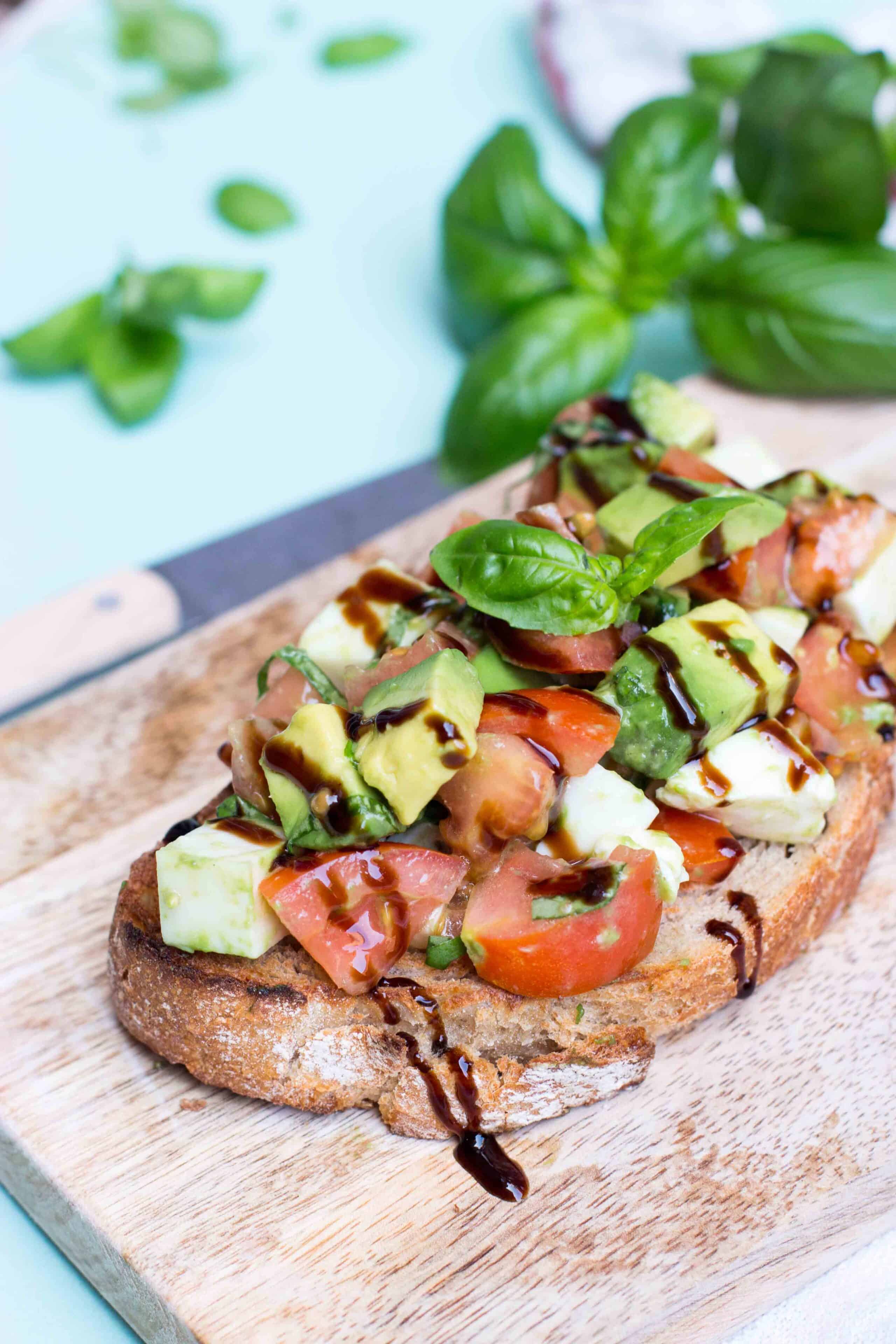 toast avocado caprese