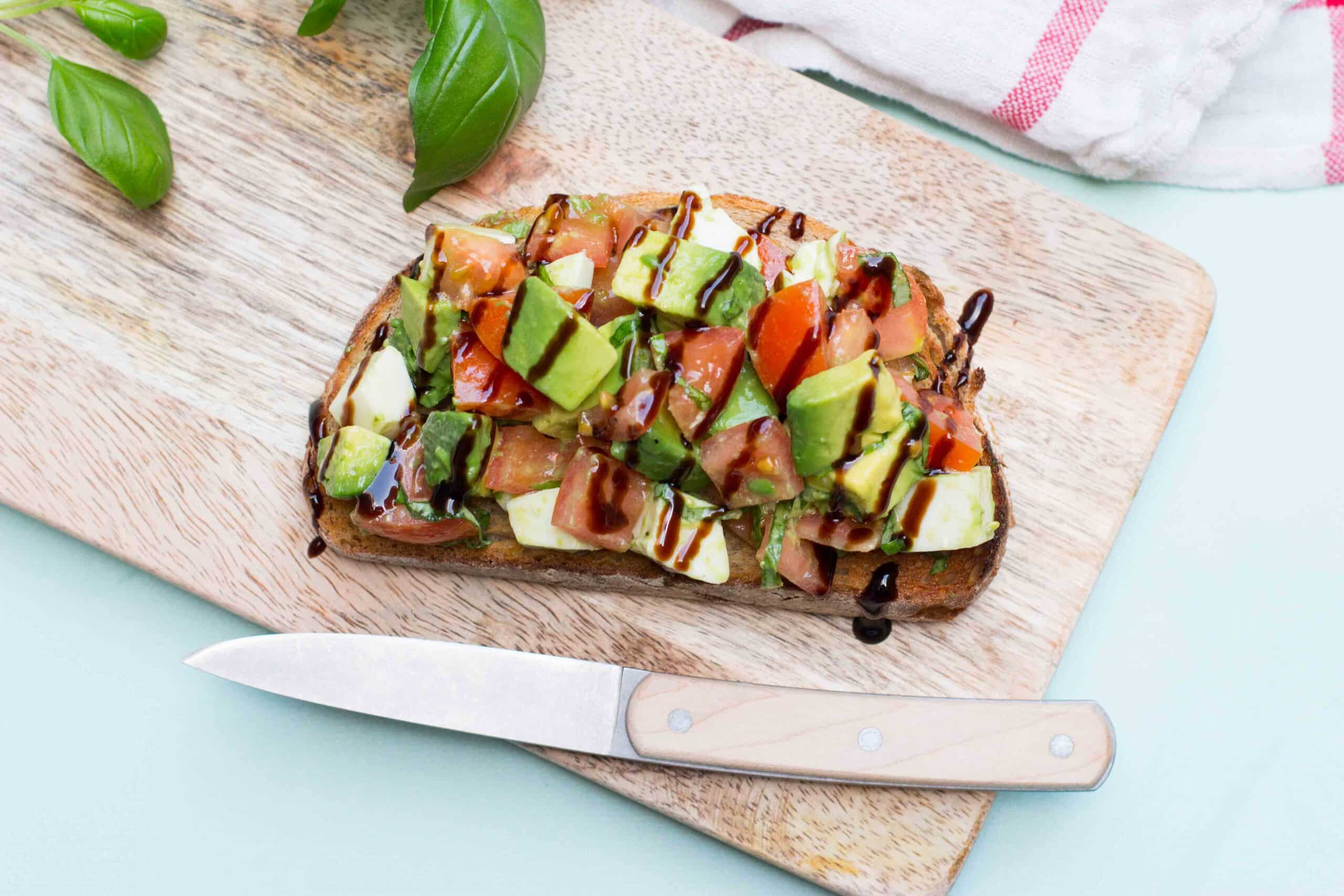 toast avocado caprese
