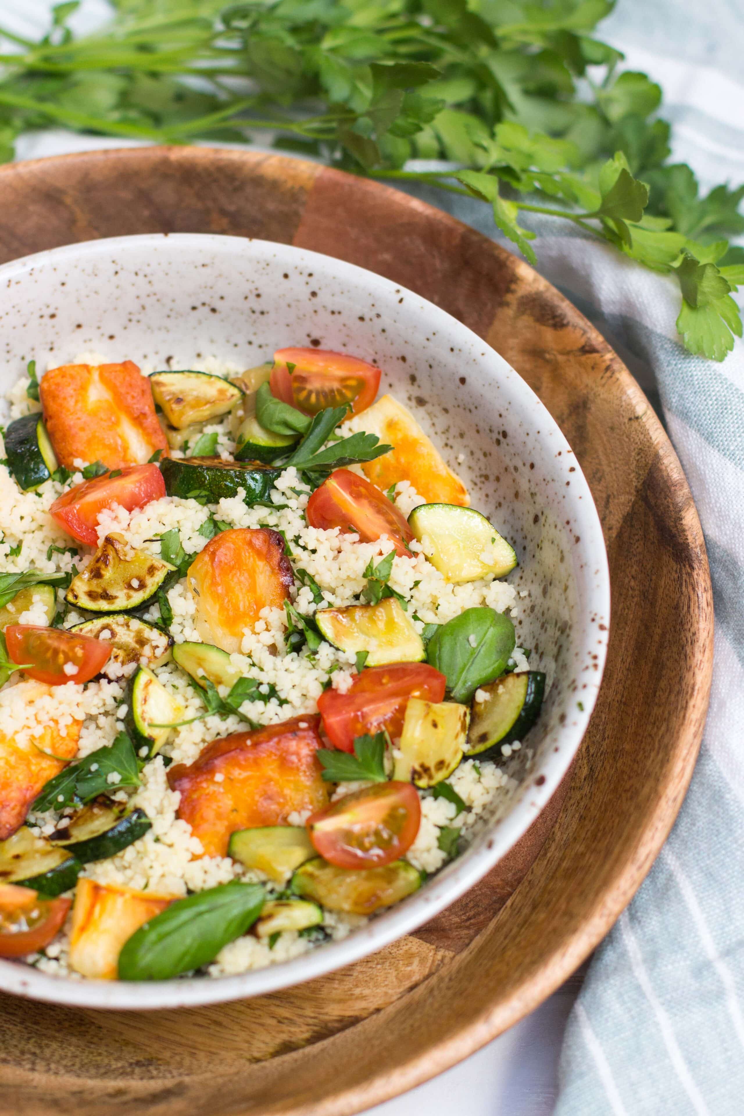 couscous met halloumi