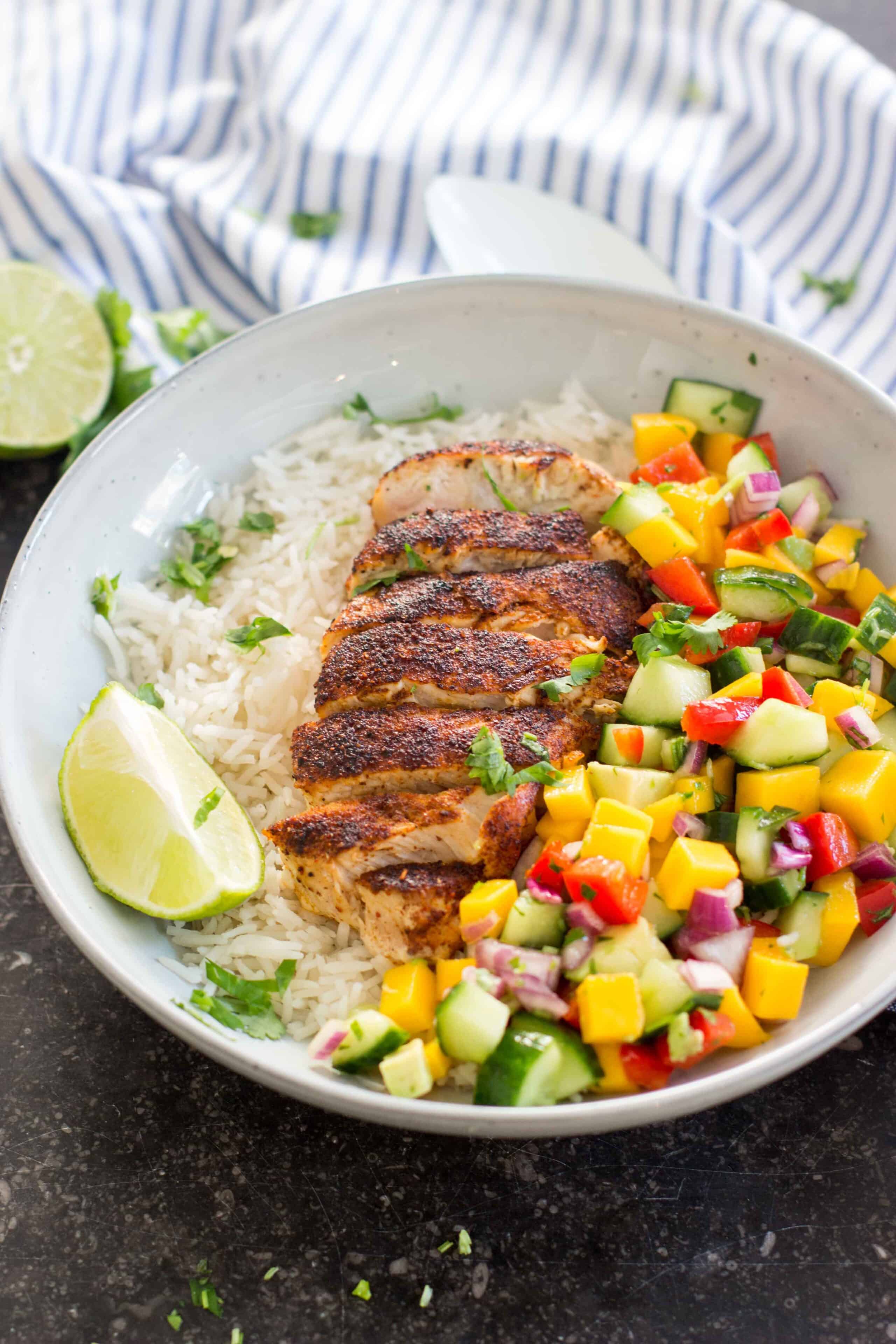 kalkoenfilet met mangosalsa