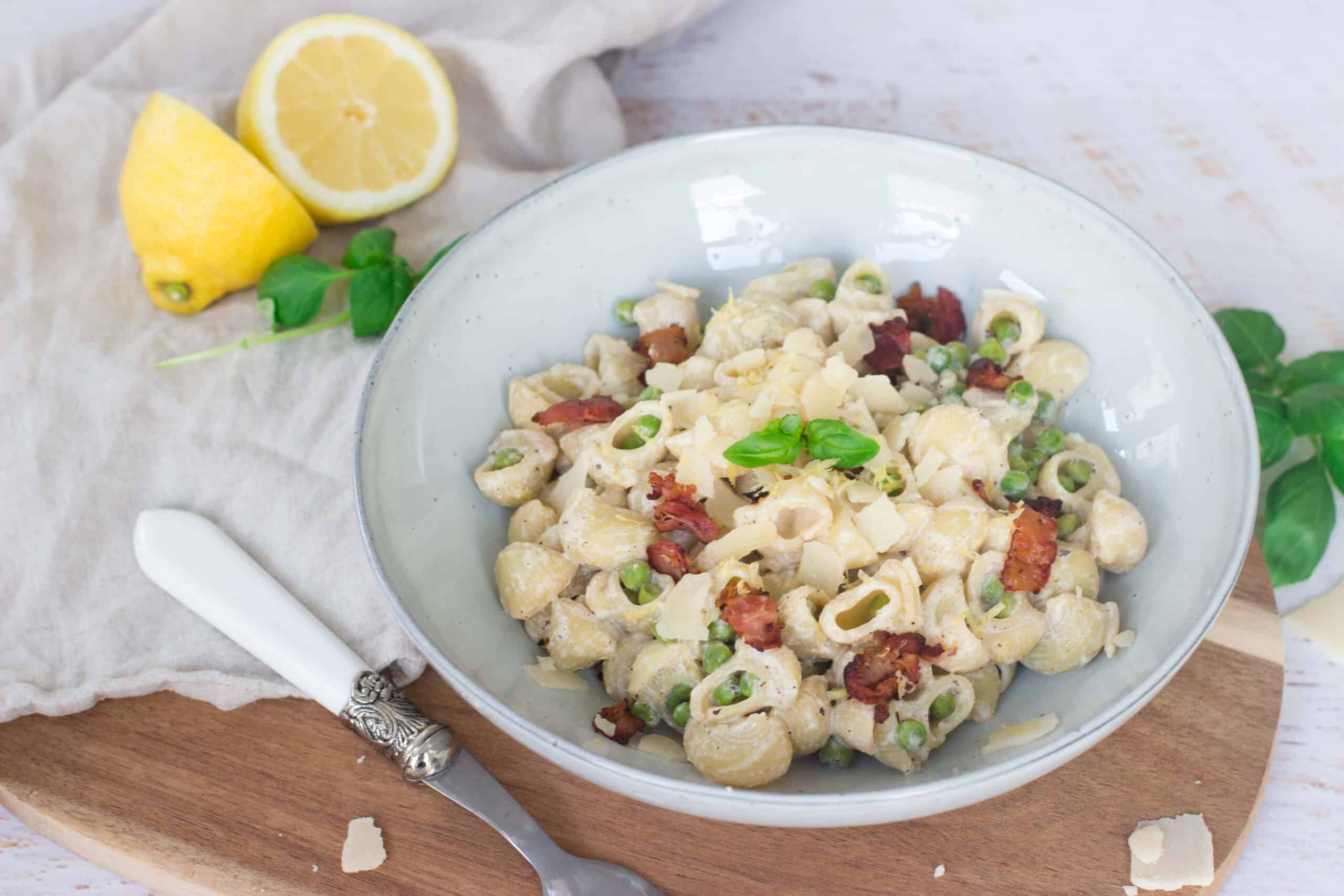 pasta met erwtjes