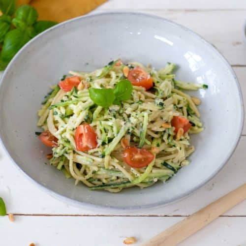 courgetti met geitenkaas