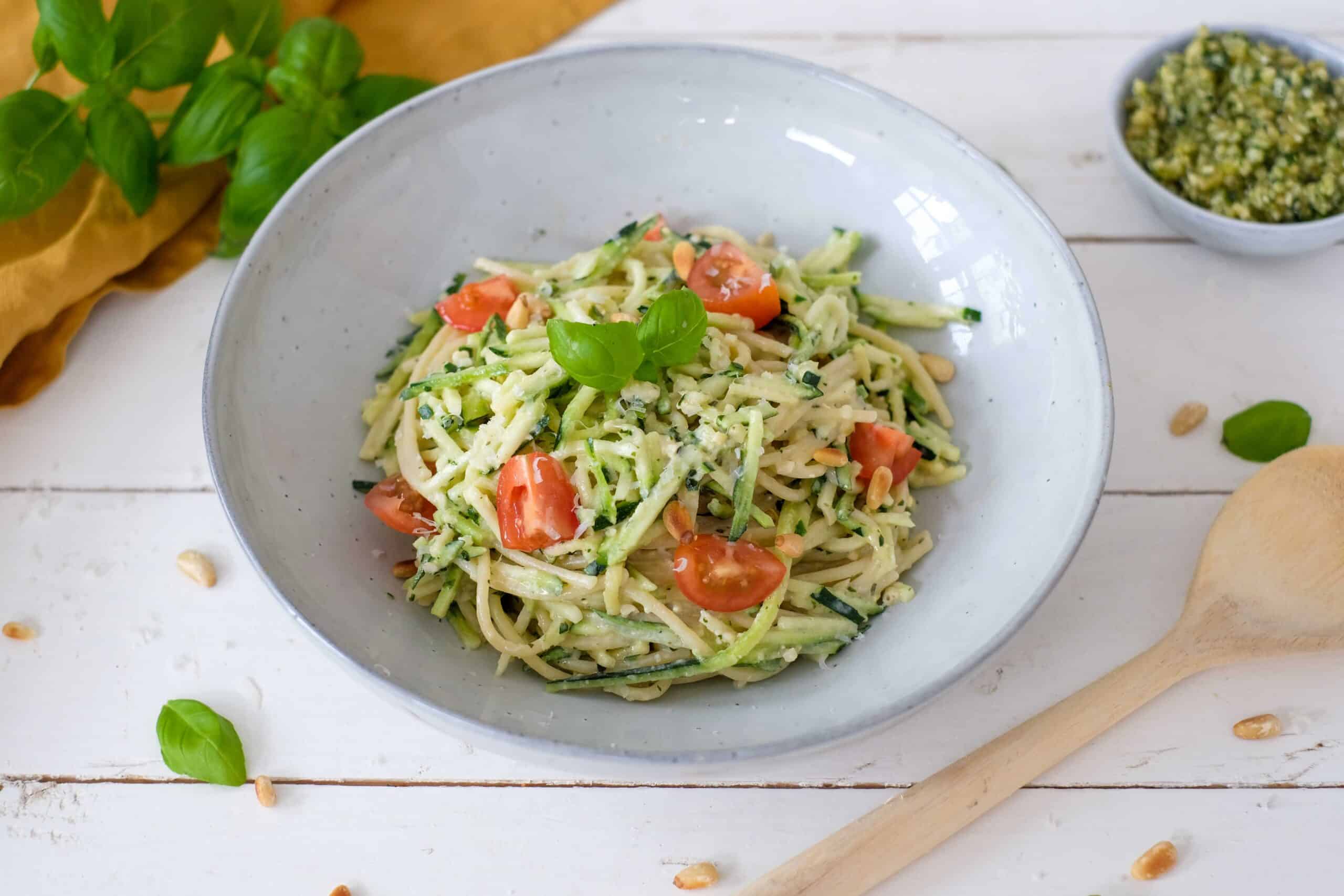 courgetti met geitenkaas
