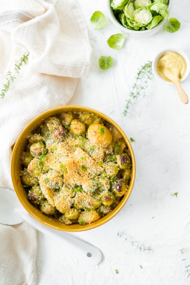 aardappel gratin met spruitjes