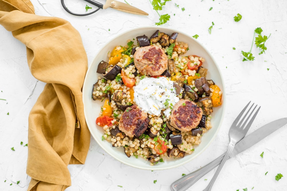 parelcouscous met aubergine