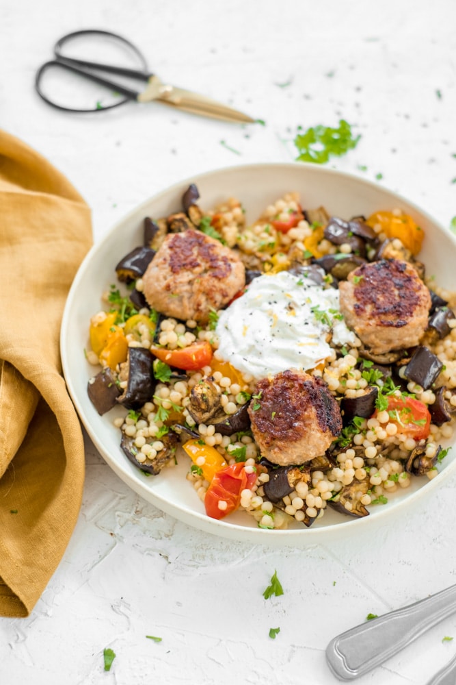 parelcouscous met aubergine