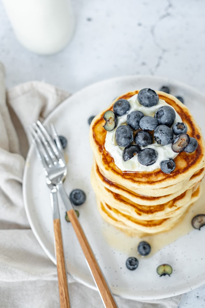 pannenkoeken met Griekse yoghurt