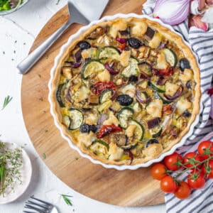 quiche met gegrilde groenten