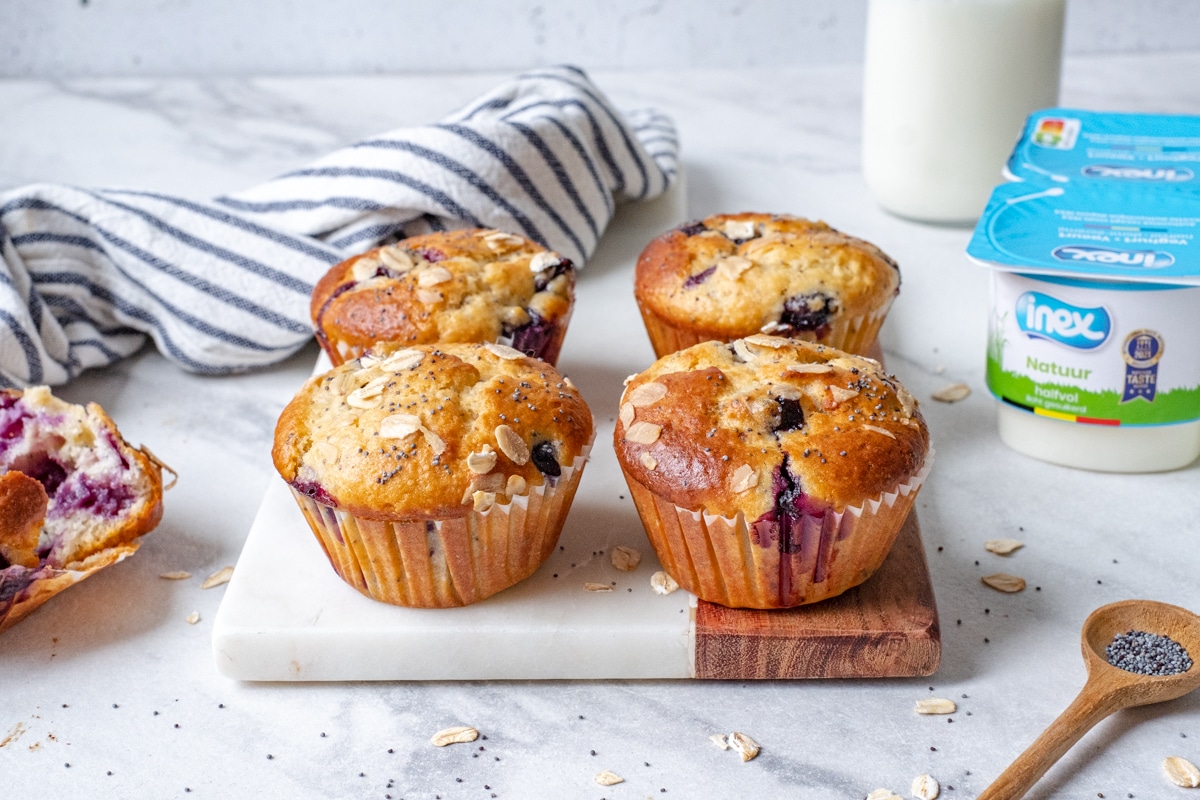 muffins met blauwe bessen