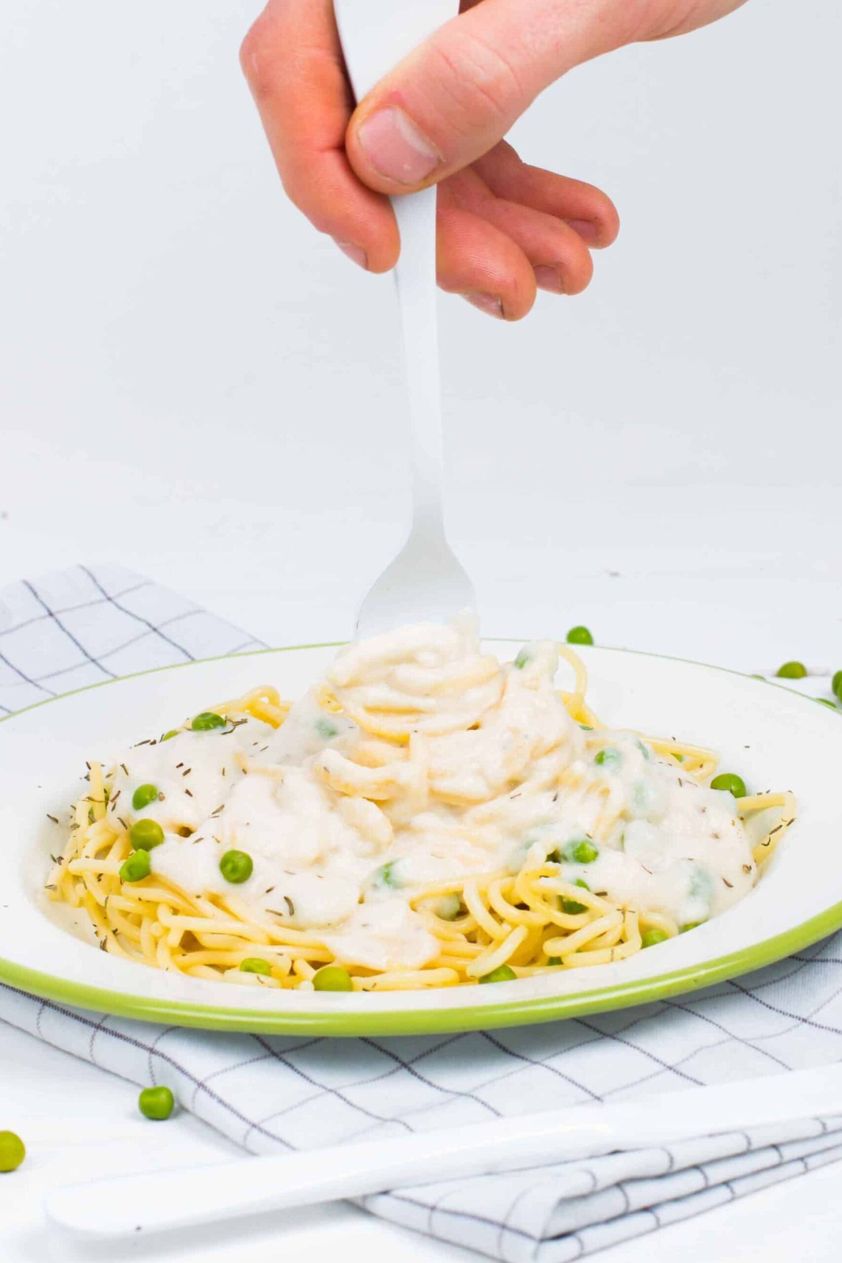 pasta met gezonde roomsaus