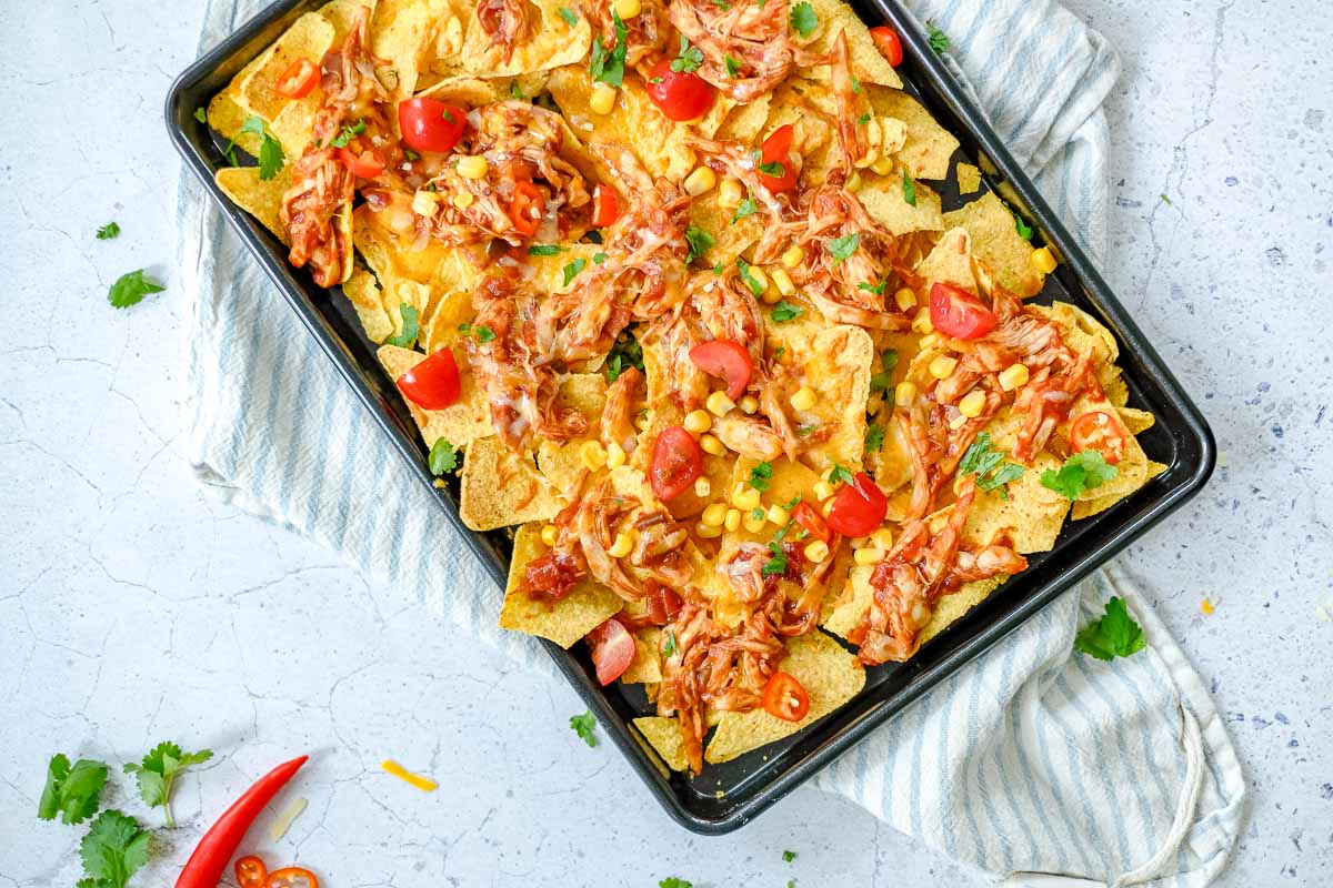 Pulled chicken nacho's