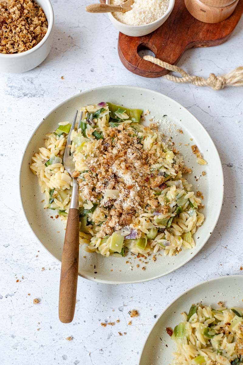 orzo recept met prei