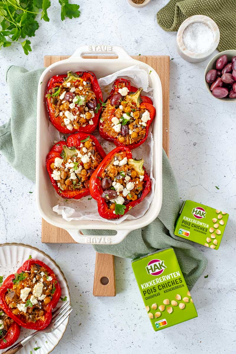 vegetarische gevulde paprika